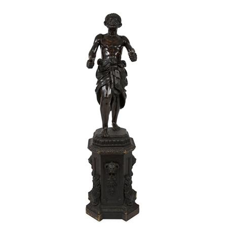 Carved and Stained Wood Figure of a