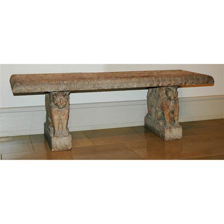 Neoclassical Style Marble Bench  6a274