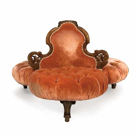 Victorian Carved Mahogany Three Seat 6a280