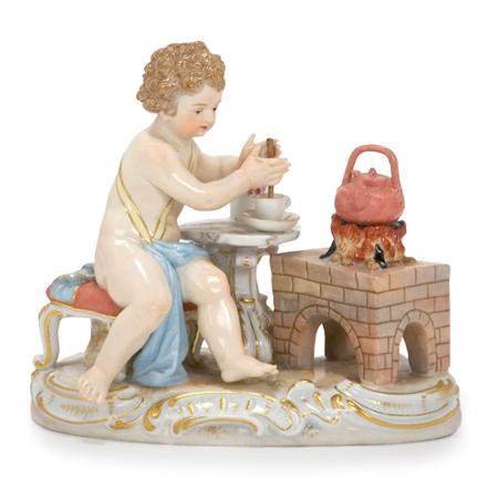 Meissen Porcelain Figure of a Putto
	