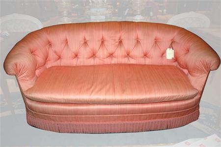 Art Deco Style Upholstered Settee  6a28e