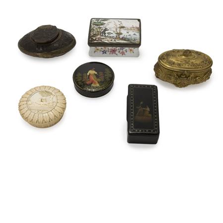 Group of Six Snuff and Trinket 6a294