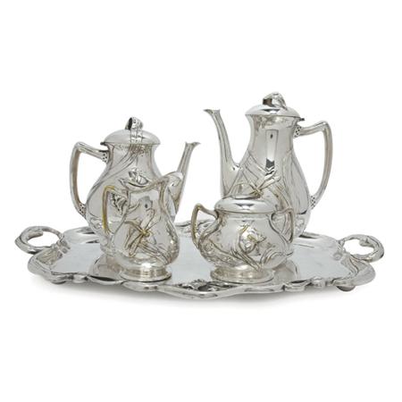 German Art Nouveau Silver Plated Coffee