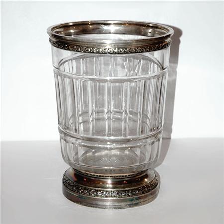 French Silver Mounted Cut Glass