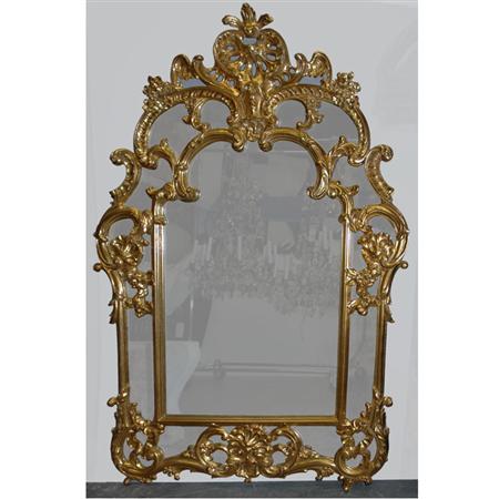 Rococo Style Gilt Wood Mirror  6a2f7