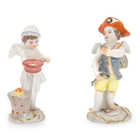 Two Meissen Porcelain Figures of
