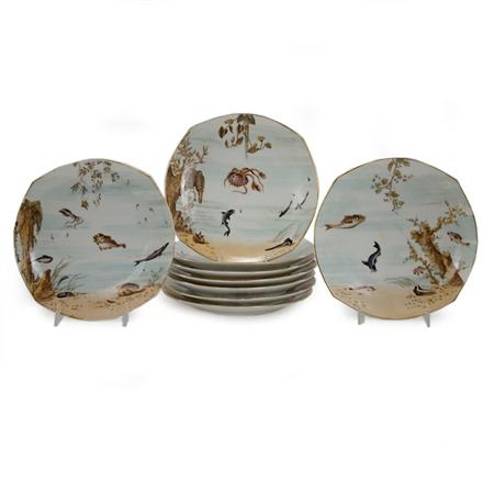 Set of Nine Limoges Porcelain Fish 6a328