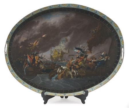 George III Tole Painted Tea Tray  69f94