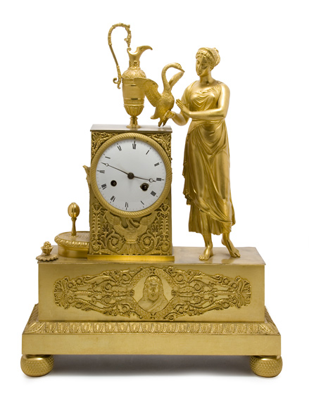 Empire Gilt-Bronze Mantel Clock
	  Estimate:$2,500-$3,500