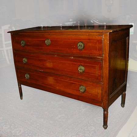 Italian Neoclassical Walnut Commode  6a000