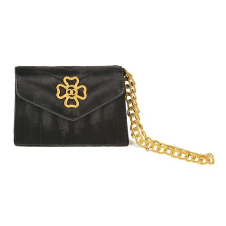 Chanel Black Satin Evening Bag  6a4fd