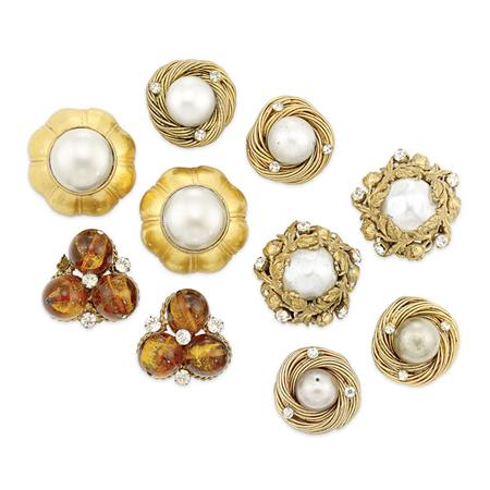 Five Pairs of Chanel Earrings
	