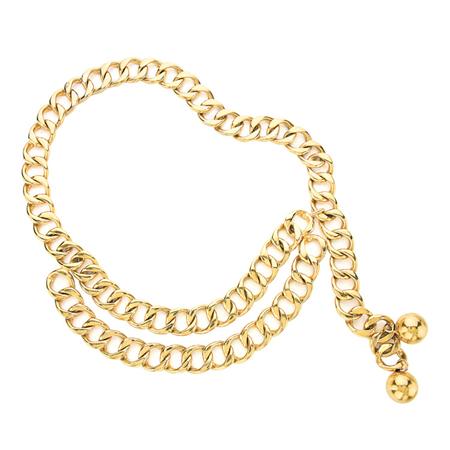 Chanel Gold Tone Chain Link Belt  6a522