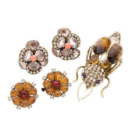 Iradj Moini Bug Brooch and Two