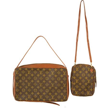 Two Louis Vuitton Monogram Toile