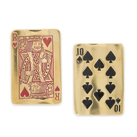 Isabel Canovas Playing Card Earrings  6a5ea