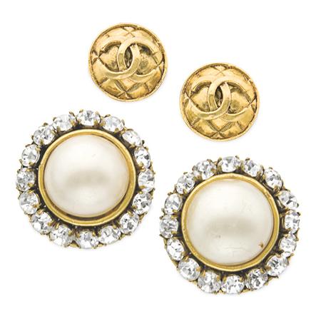 Two Pairs of Chanel Earrings
	