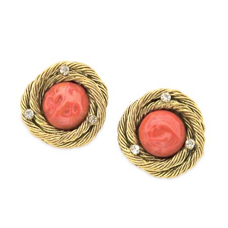 Chanel Three Ring Earrings Estimate 200 300 6a631