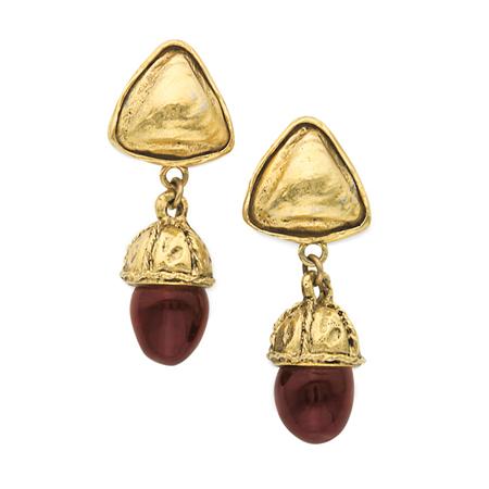 Chanel Dangling Acorn Earrings  6a63b