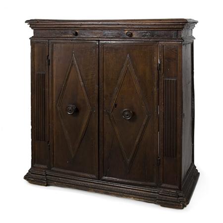 Italian Baroque Walnut Side Cabinet  6a675