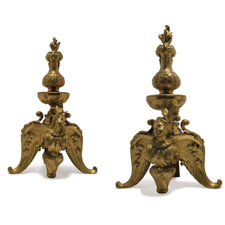 Pair of Louis XIV Gilt-Bronze Chenets
	