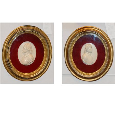 Pair of German Ivory Plaques
	