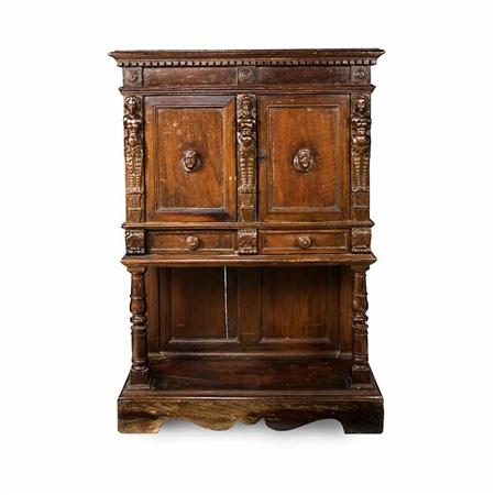 Continental Baroque Walnut Cabinet 6a682