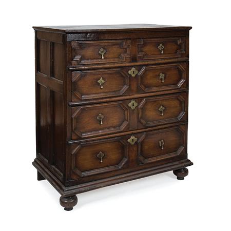 William and Mary Oak Chest of Drawers
	
