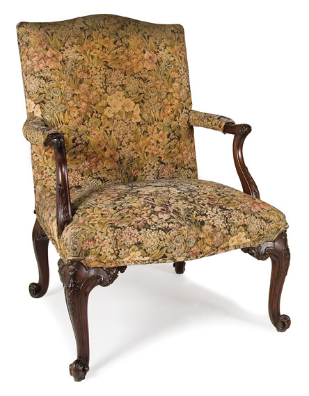 George II Mahogany Library Armchair  6a685