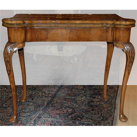 George II Walnut Game Table
	 