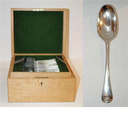 English Silver Dessert Service
	