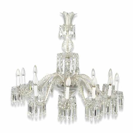 George III Style Cut Glass Twelve-Light