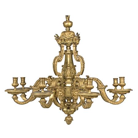 Louis XIV Style Gilt Bronze Eight Light 6a6da