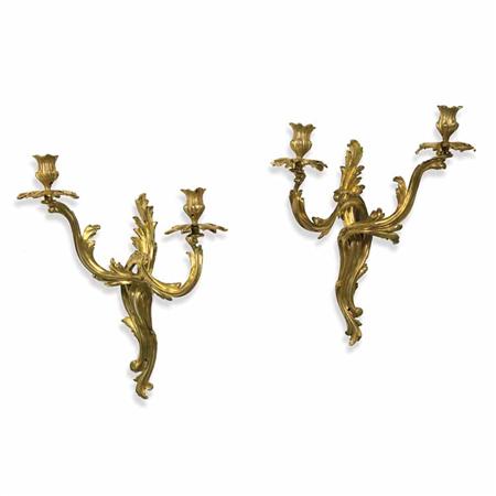 Pair of Louis XV Gilt Bronze Two Light 6a71f