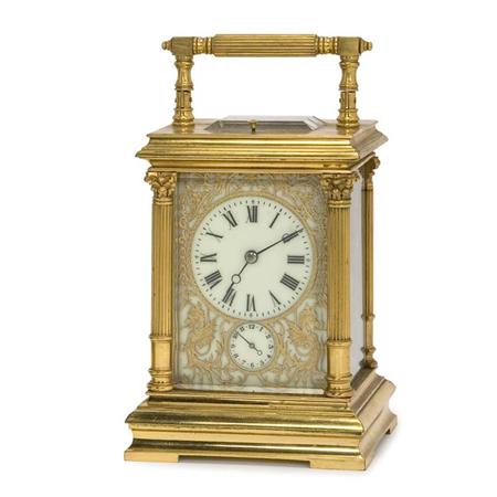 Gilt-Metal Carriage Clock
	  Estimate:$400-$600