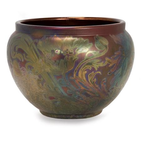 Weller Iridescent Glazed Pottery 6a390