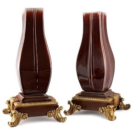 Pair of Louis XIV Style Gilt-Bronze