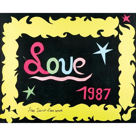 Framed 1987 Love Poster by Yves
