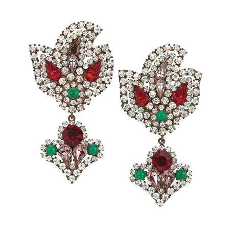 Pair of Yves Saint Laurent Rhinestone 6a49e