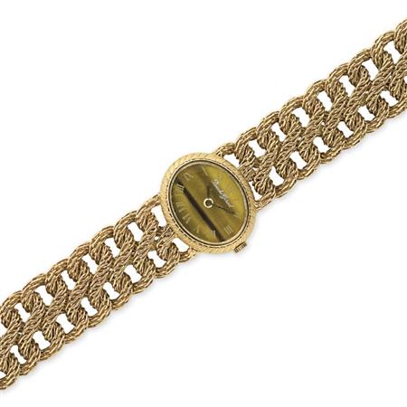 Gold and Tiger s Eye Bracelet Watch  6a8b8