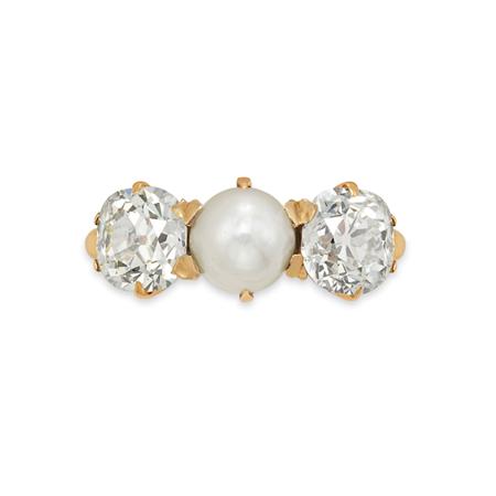 Antique Gold, Pearl and Diamond Ring
	