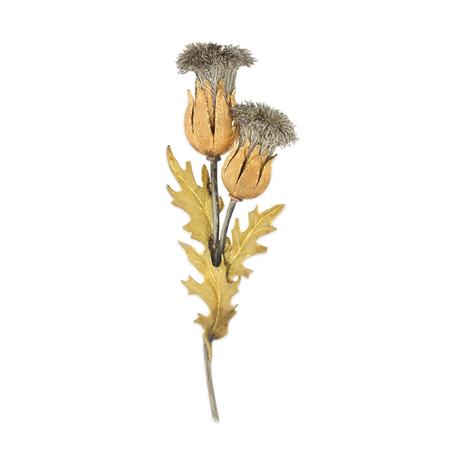 Two Color Gold and Silver Thistle 6a8de