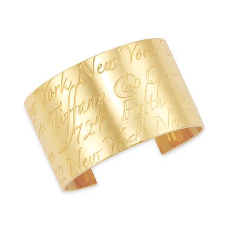 Gold Signature Cuff Bangle Bracelet  6a8e8