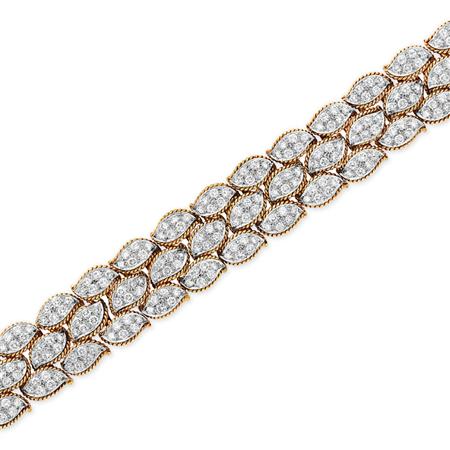 Gold, Platinum and Diamond Bracelet
	