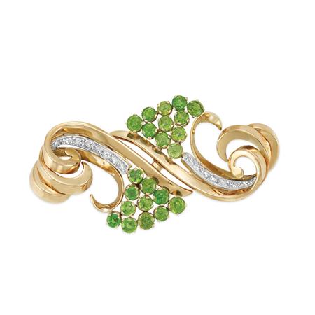 Gold, Platinum, Demantoid Garnet