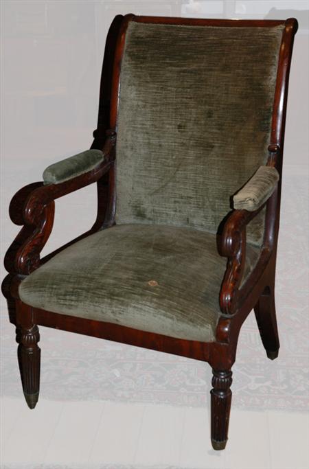 Classical Mahogany Upholstered 6a9e2