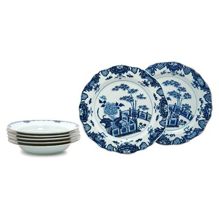 Set of Five Chinese Export Blue and