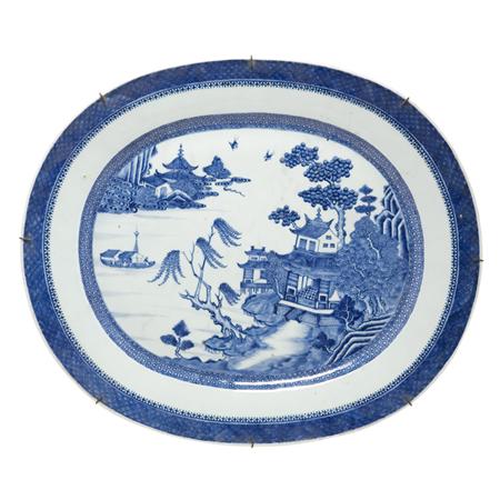 Nanking Blue and White Porcelain Platter
	