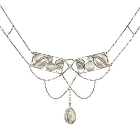 Art Nouveau Silver and Mother of Pearl 6aa3c