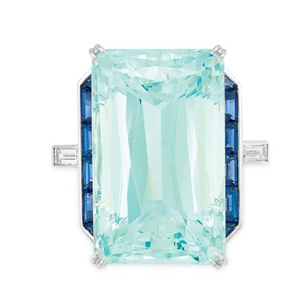 Aquamarine Sapphire and Diamond 6aa58